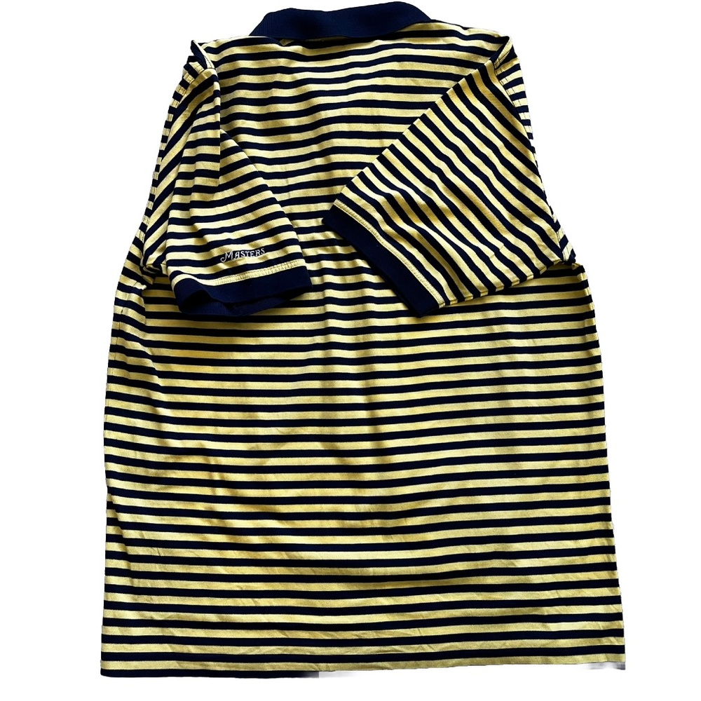 MASTERS COLLECTION STRIPED POLO SIZE LARGE GOLF COUNTRY CLUB PREPPY STYLISH - Picture 2 of 7